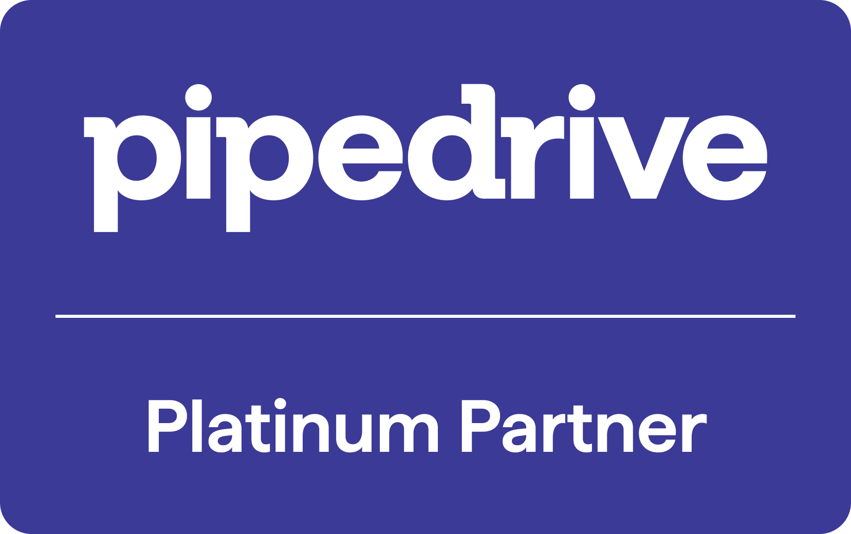 Selo oficial Pipedrive Platinum Partner